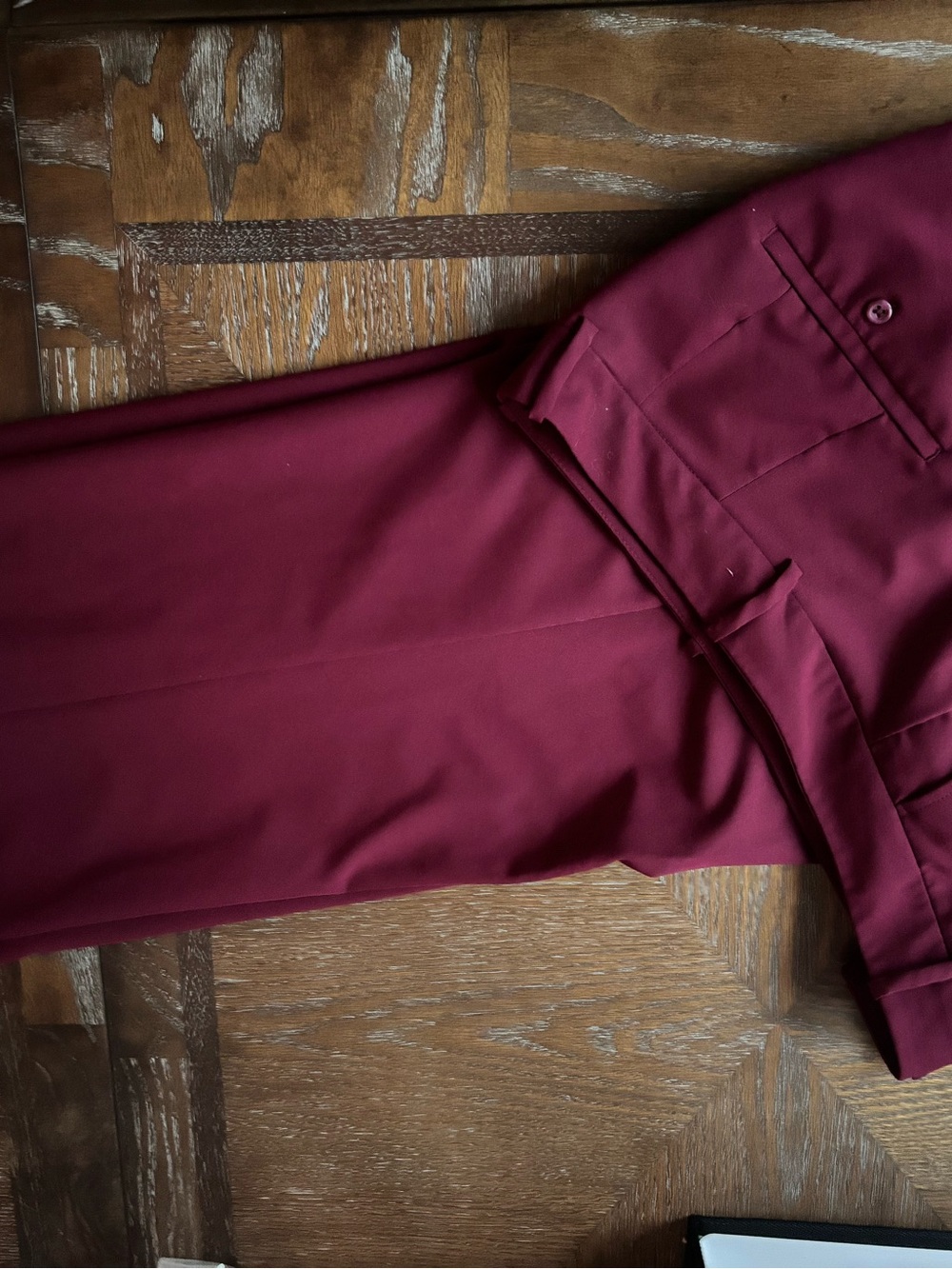 Worthington Women’s Wide Leg Dress Pants in Burgundy - Picture 3 of 4